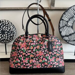 Coach Sierra Floral Black satchel